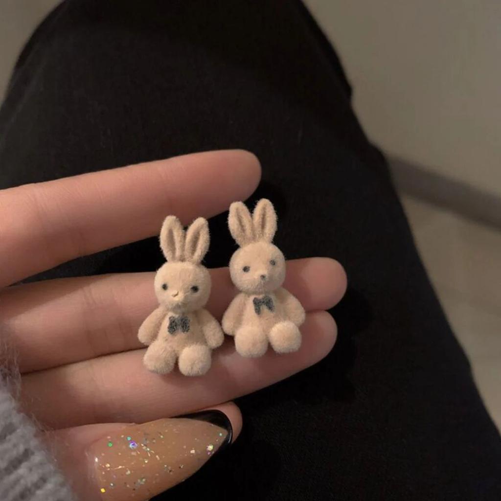 Fuzzy Bear Stud Earrings — photo 2