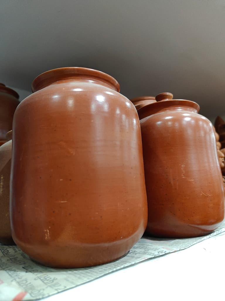 Brown Clay Vases | Set of 3 | Handmade | Decorative