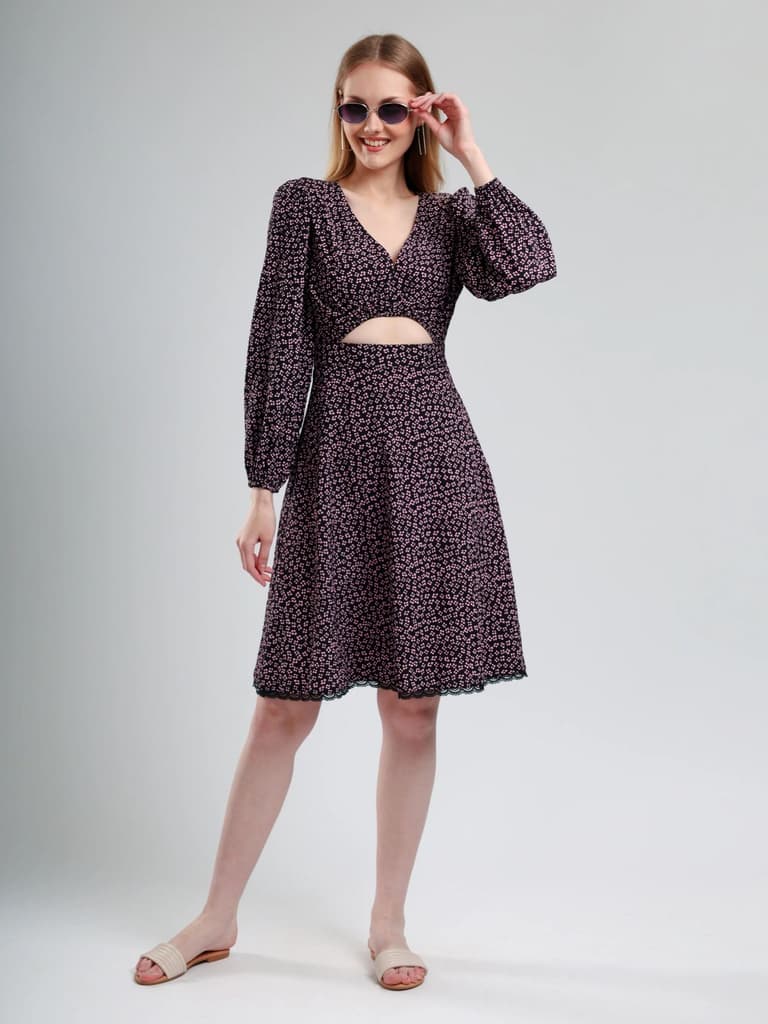 Cory Edge Santorini long sleeve V neck dress — photo 7