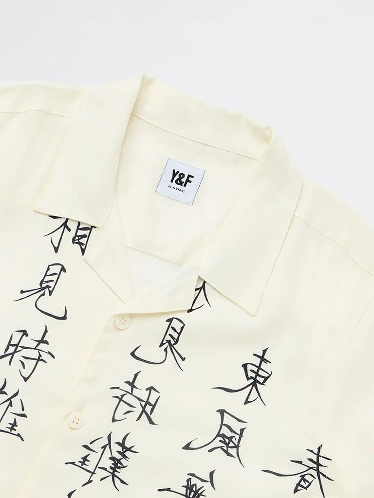 Y&F Kids Boys Off-White Printed Shirt — photo 5