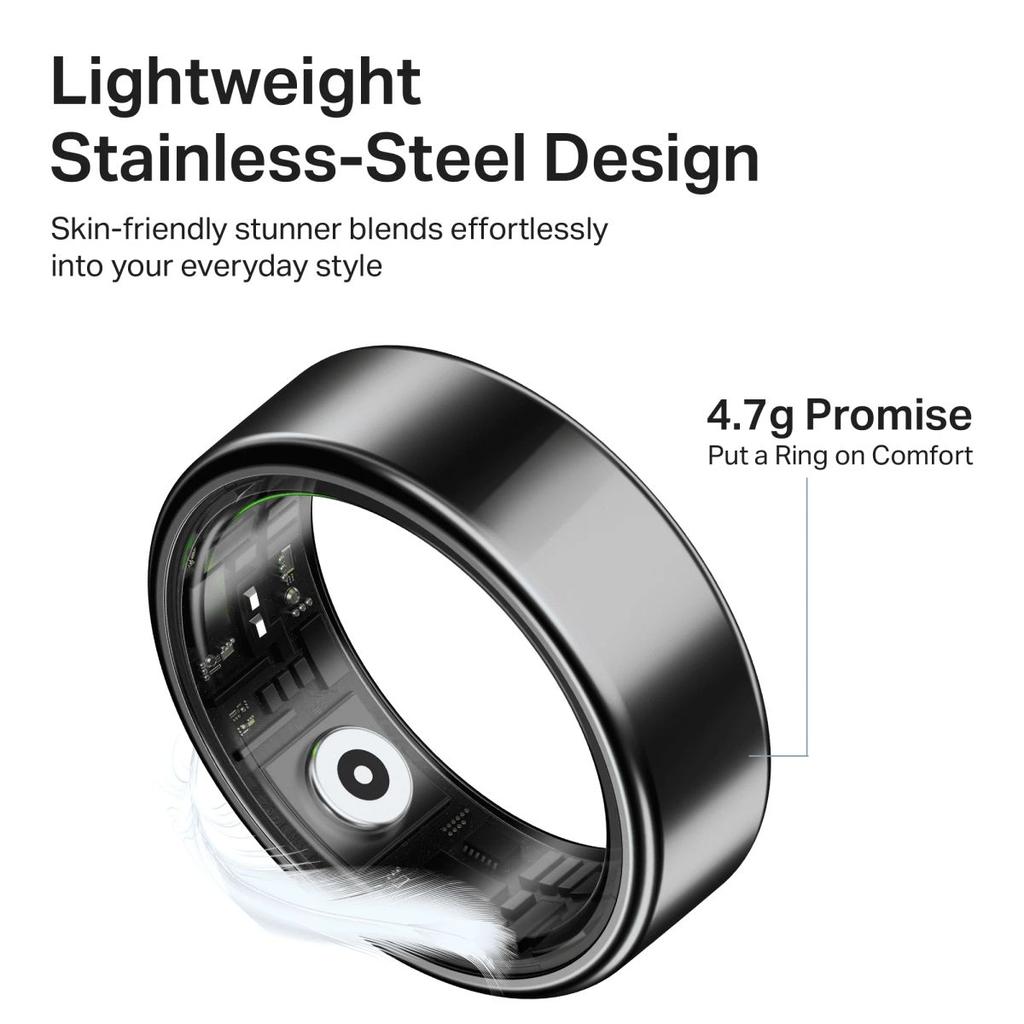 Smart Ring Active Plus | Smart Ring with Health Monitoring, Wireless Charging, Stainless Steel Build — photo 5