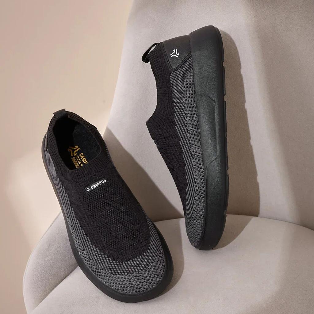 LEDGE Black Men's Walking Shoes