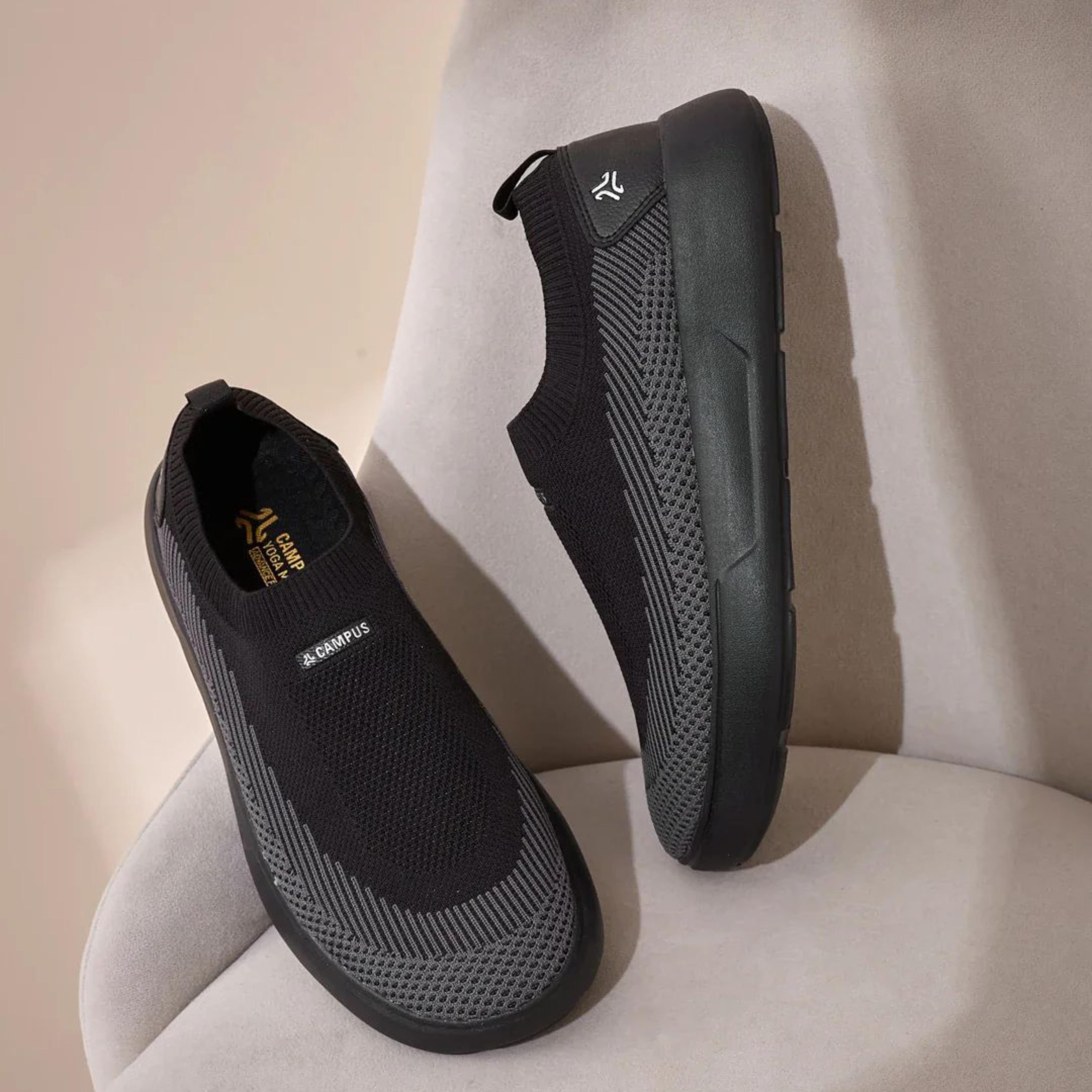LEDGE Black Men's Walking Shoes
