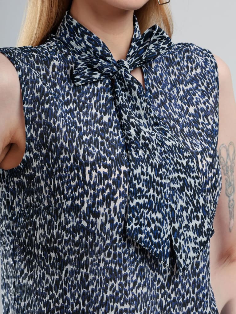 Cory edge Paros sleeveless blouse- Animal print — photo 7
