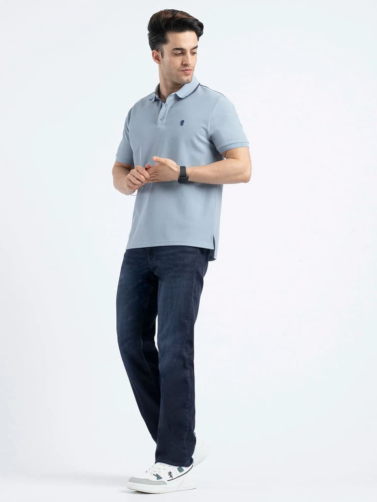 Polo T Shirts for Men in Stone Blue | Classic Polo T Shirts — photo 5