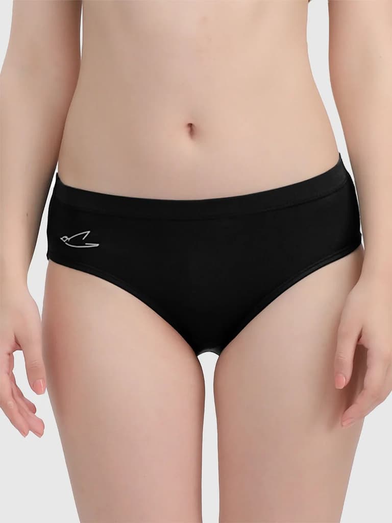 Micromodal Mid Rise Hipster pack of 1 — Sable Black / S / Women