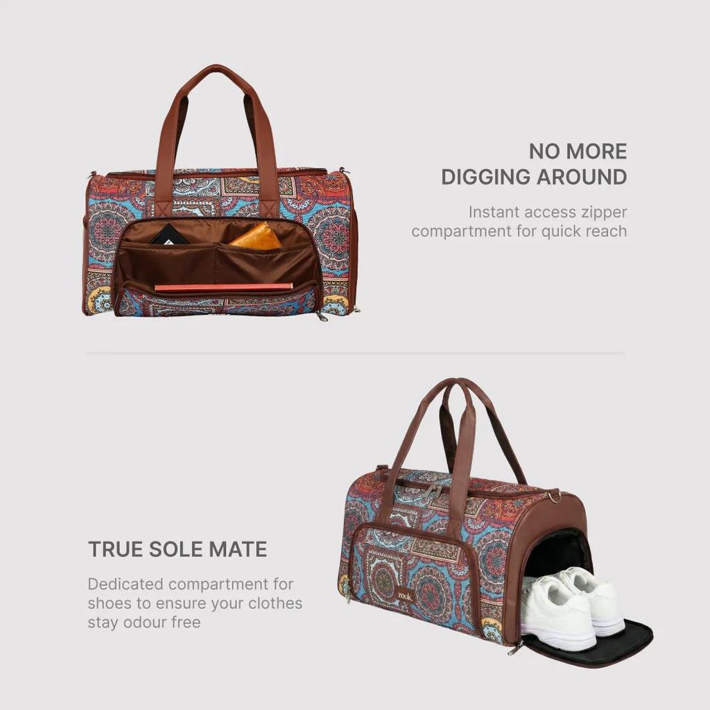 Multicolor Mandala Print Weekender Duffle Bag — photo 4