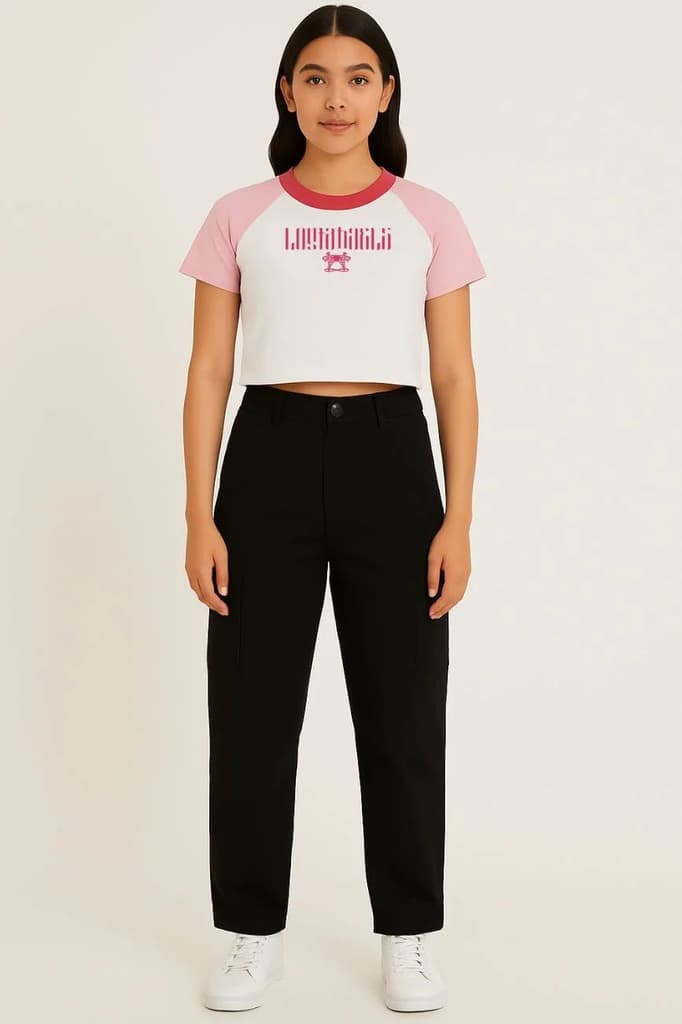 Lost Angels // Women’s Fitted Crop Top — photo 2