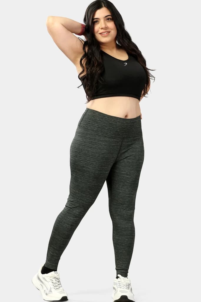 Essential Melange Leggings Olive — photo 2