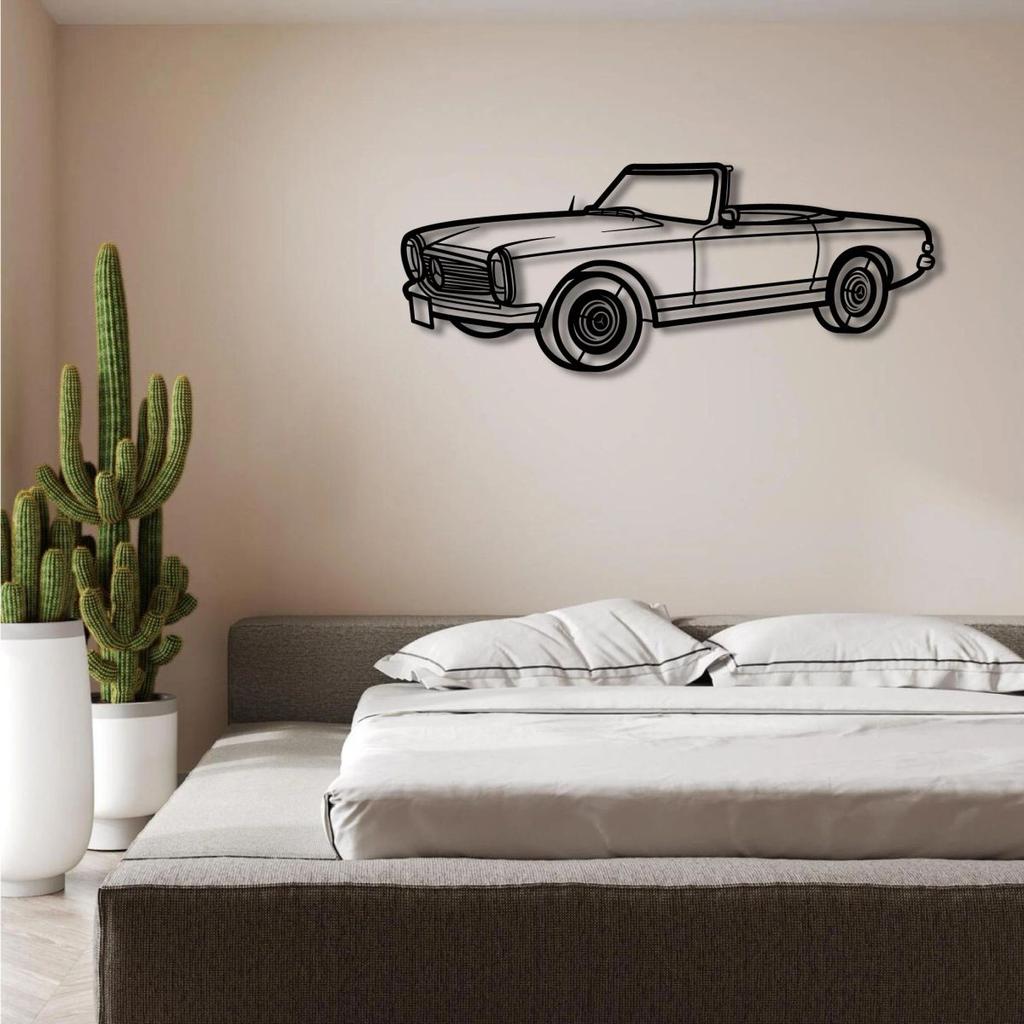 MERCEDES BENZ "PAGODA" 230 SL CONVERTIBLE PERSPECTIVE METAL WALL ART — photo 3