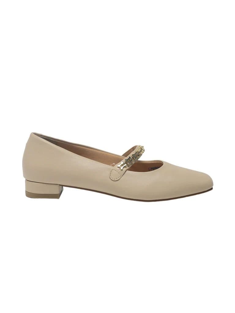 LUNA BLU Ivory Chain Detail Mary Jane Shoes — photo 2