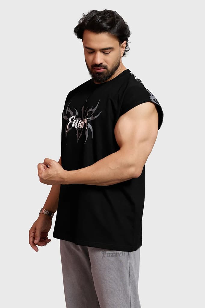 Grim Capsleeve Tank Black — photo 6