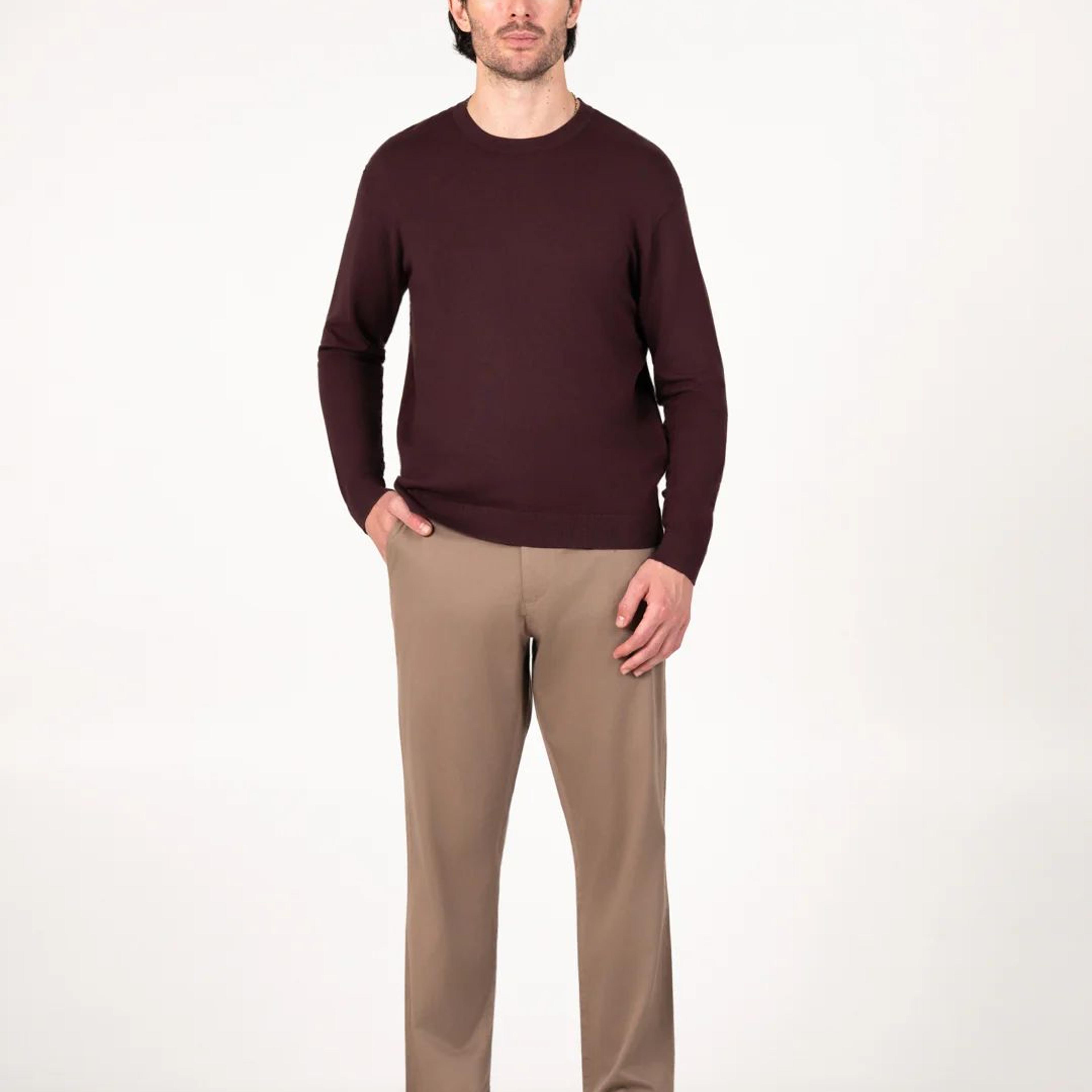 Terranova Khaki Relaxed Fit Stretch Chinos for Men