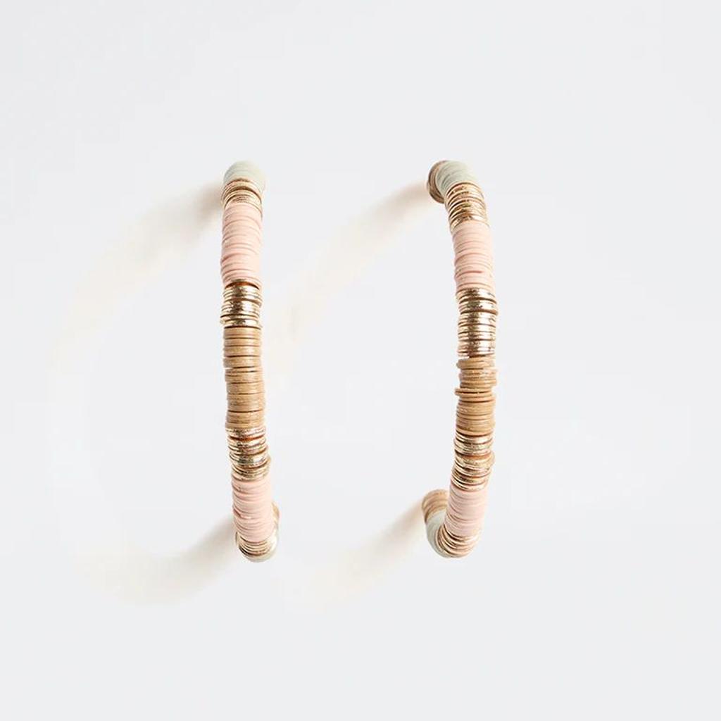 Westside Accessories Multi Color Beaded Hoop Earrings