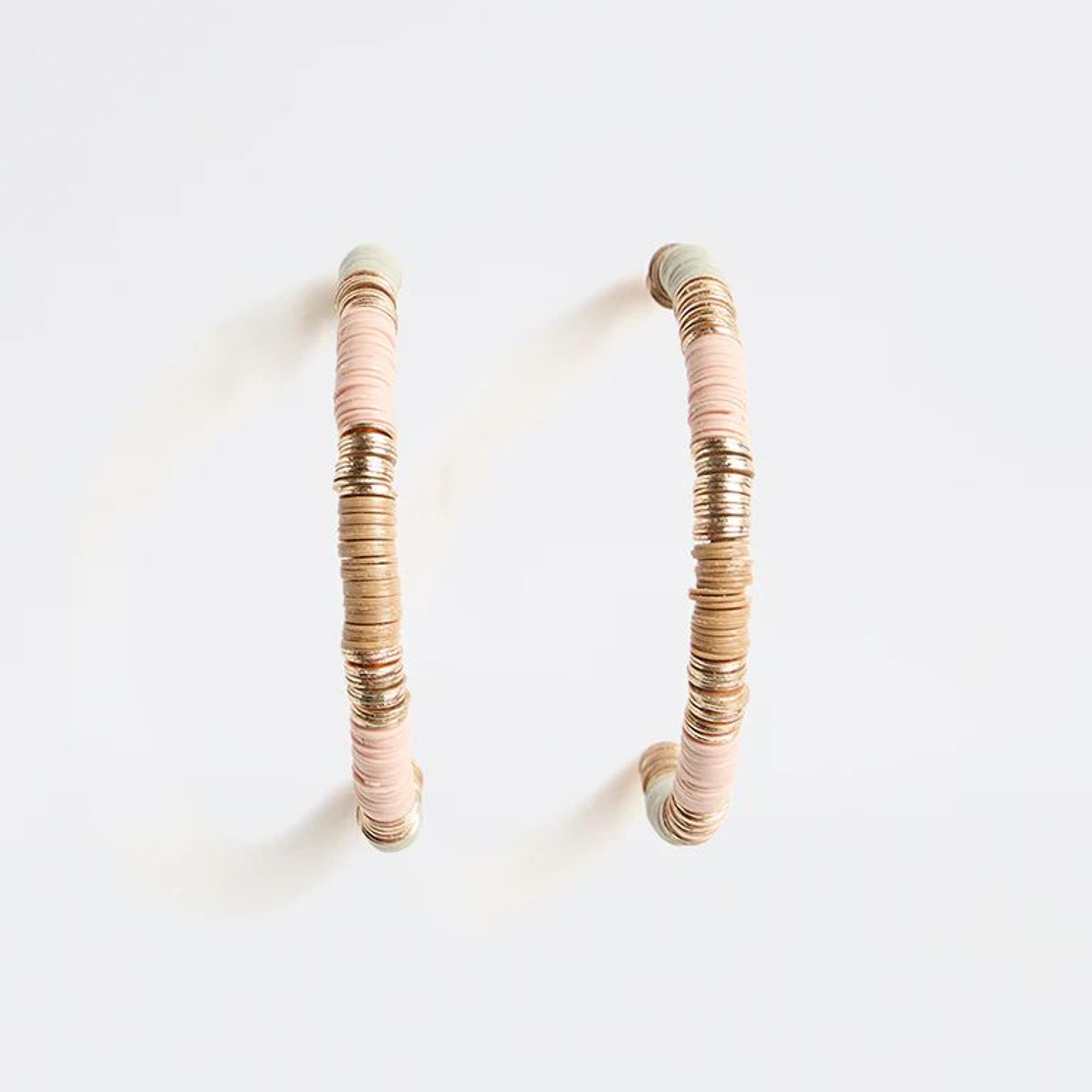 Westside Accessories Multi Color Beaded Hoop Earrings