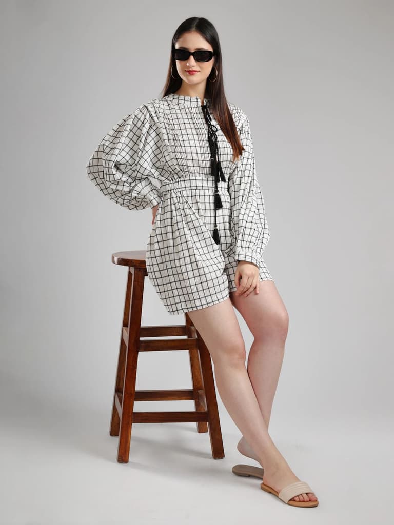 Kaia Chic Monochrome Playsuit — photo 6