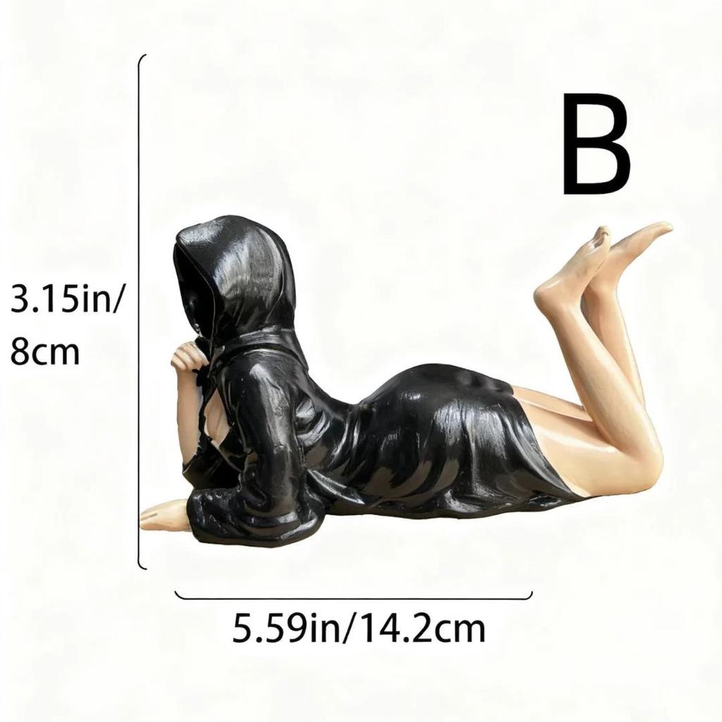 Hooded Silence Figurine – Minimalist Aesthetic Art (Set of 3) — photo 8
