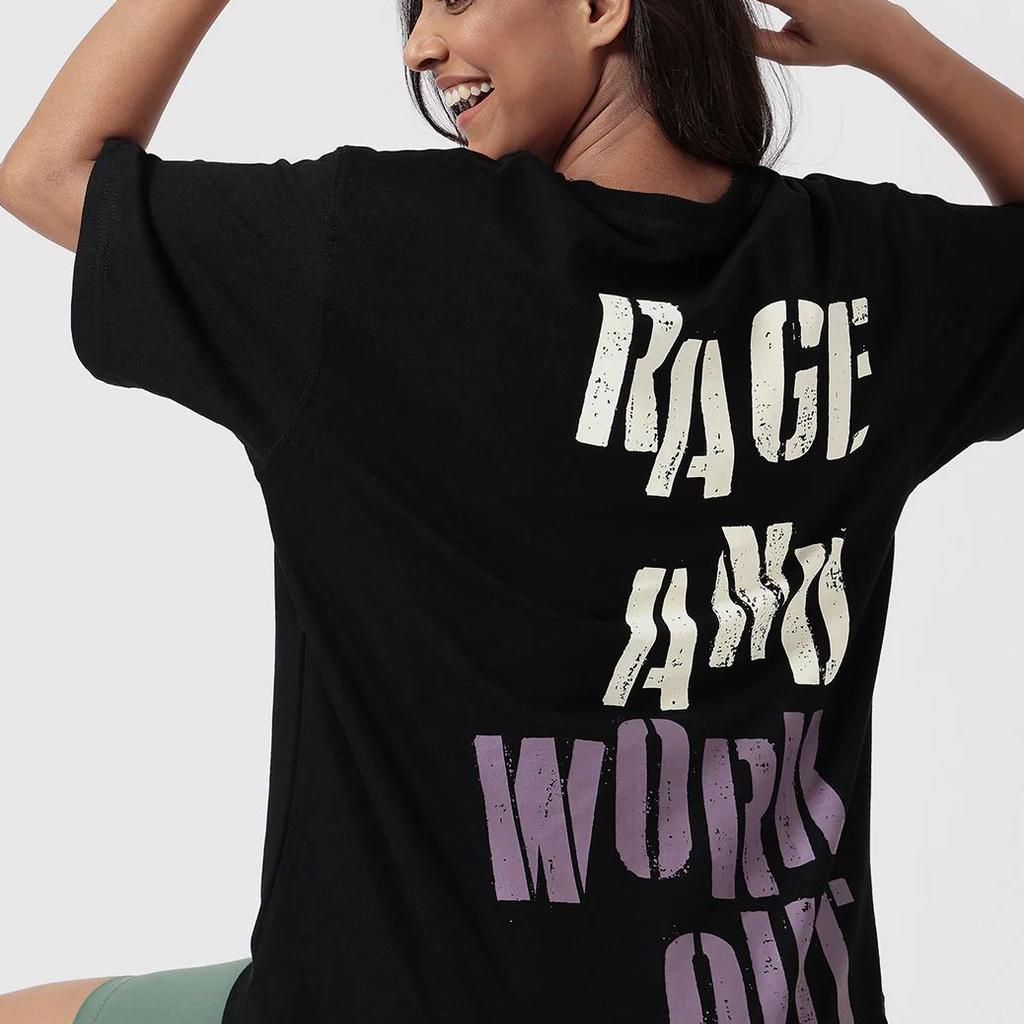 Rage Oversized T-shirts Black