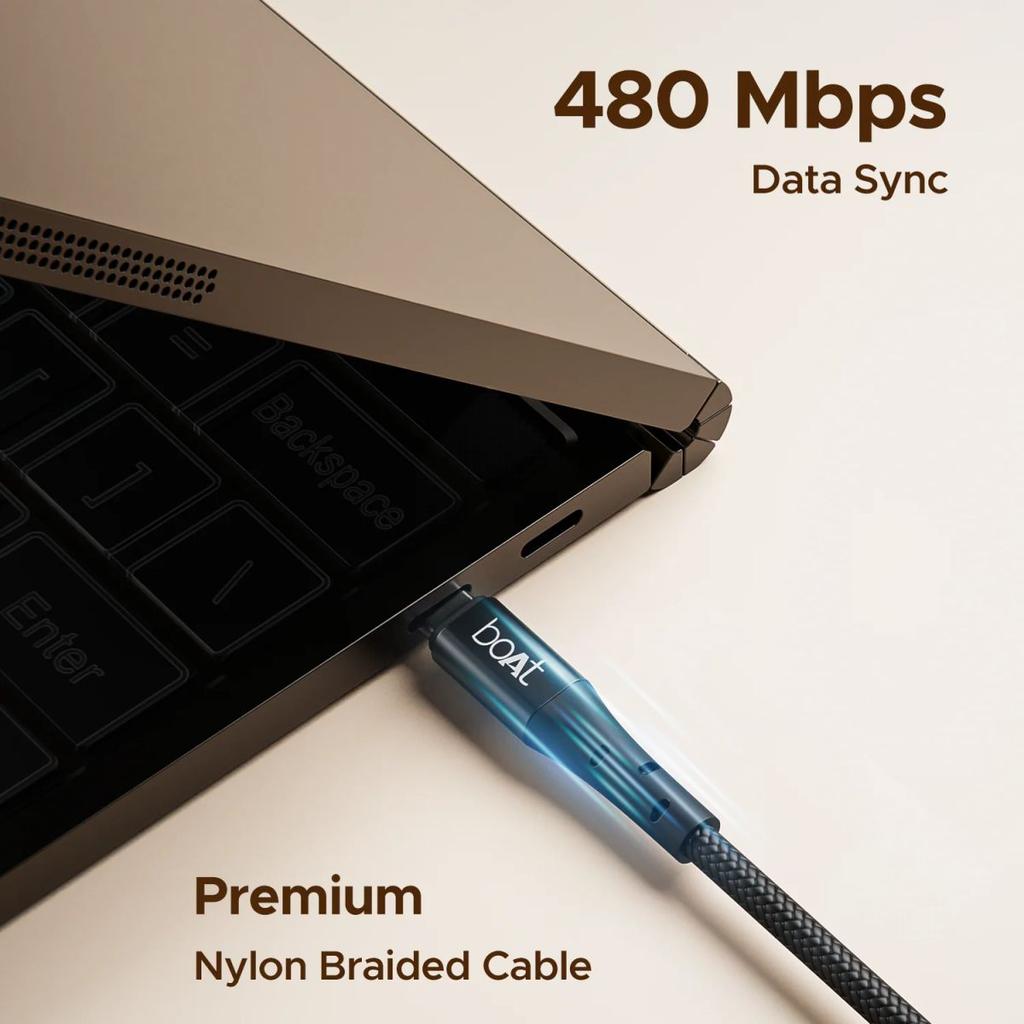 boAt C300 Fast Charging Cable | Charging Cable with 480 Mbps Data Transfer, 1.5m Cable Length, 10,000+ Bend Lifespan — photo 9