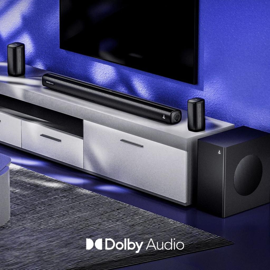 boAt Aavante Prime 5.1 4050D | 400W RMS Soundbar with Dolby Audio, Wireless Rear Speakers