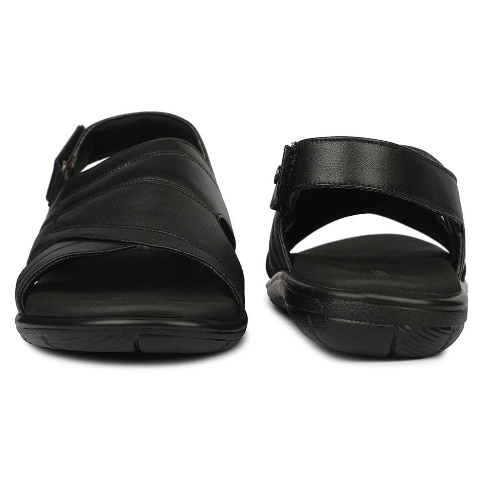 Healers MDG-1 Everyday Comfort Black Formal Sandal for Men by Liberty — photo 6