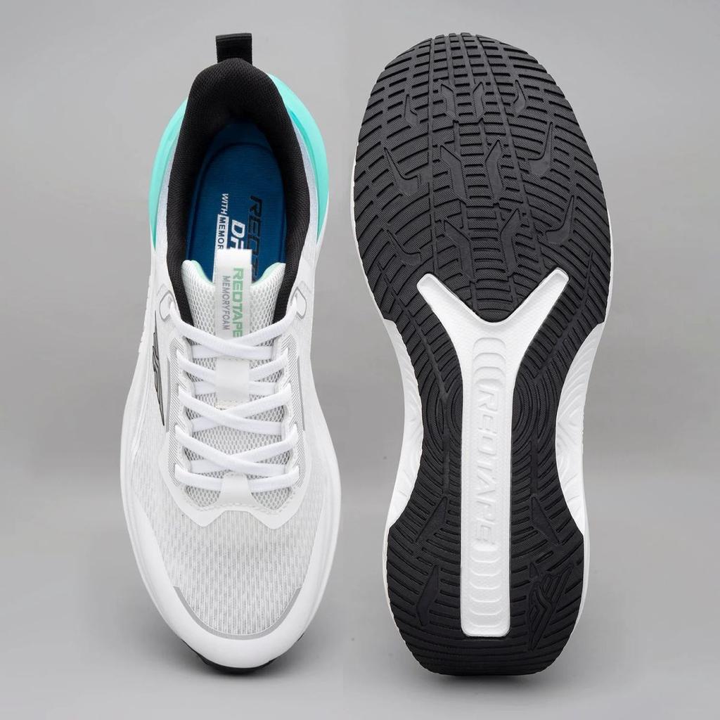 White & Sea Green Sports Shoes for Men — photo 5