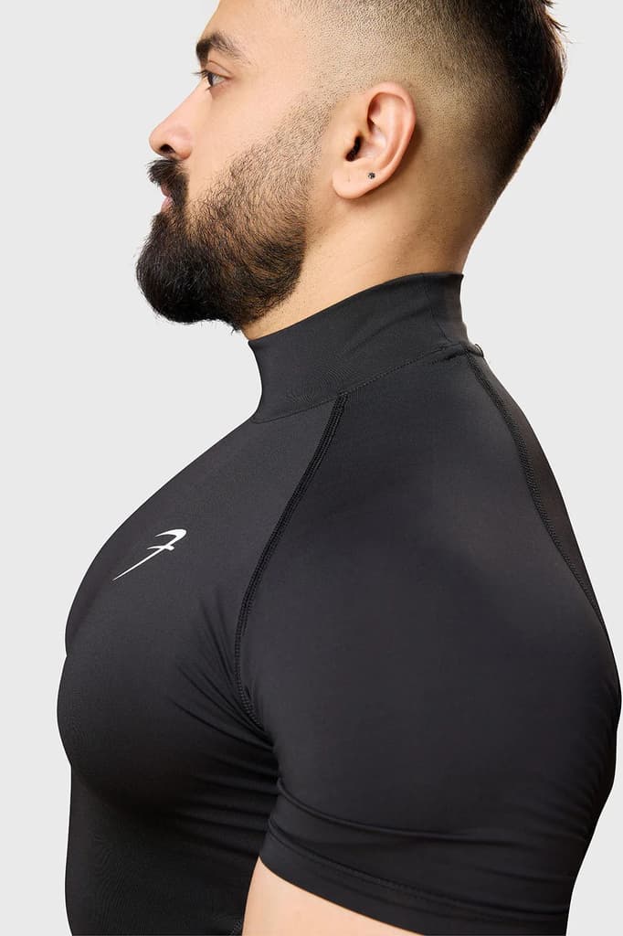 High Neck Compression T-shirt Black — photo 4