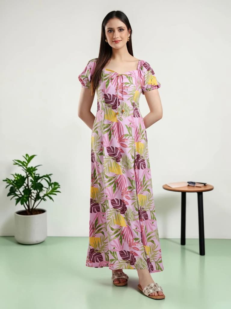 Avyra Maxi Dress - Printed