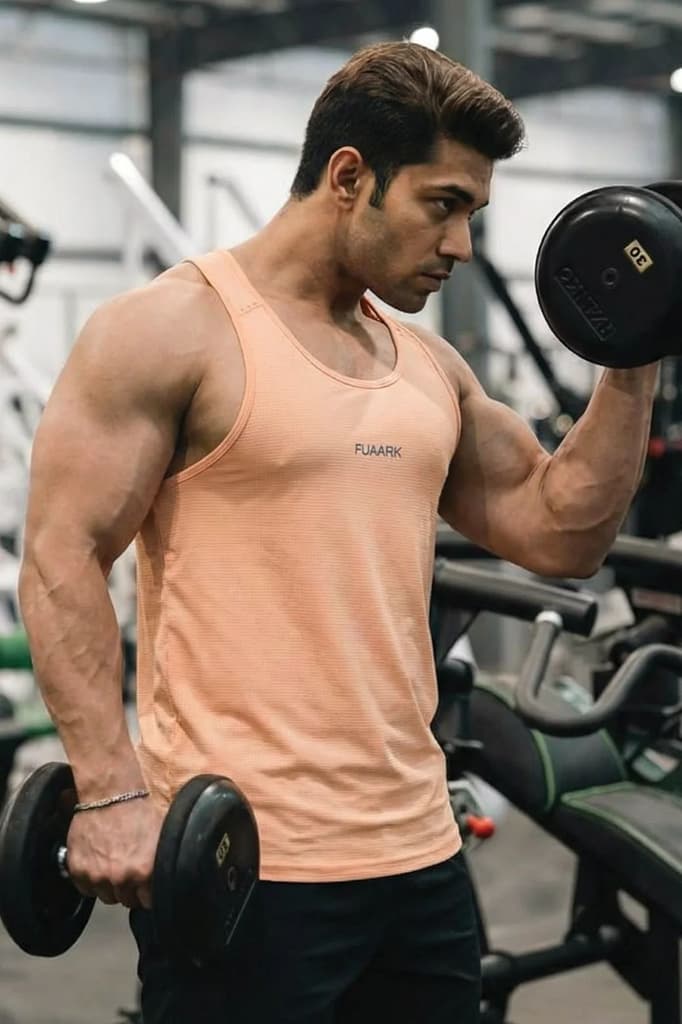 Checks Running Tank Peach — photo 2
