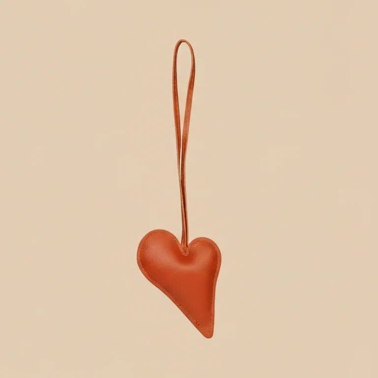 Big Heart Bag Charm - Orange — photo 4