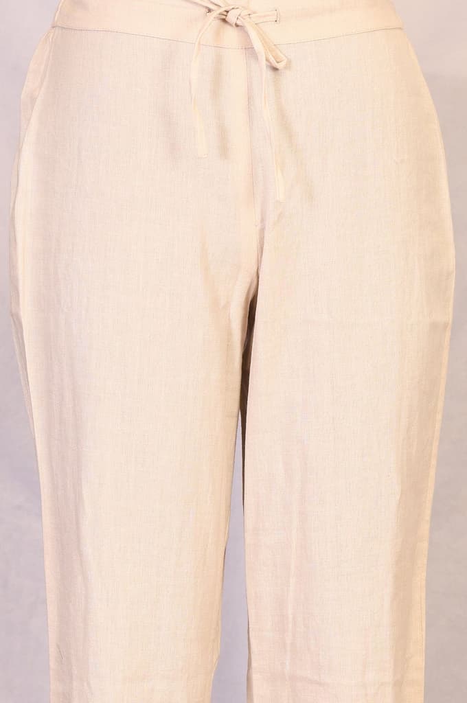 Brown Embroidered Cotton Blend Straight Kurta with Pants and Dupatta Set — photo 6