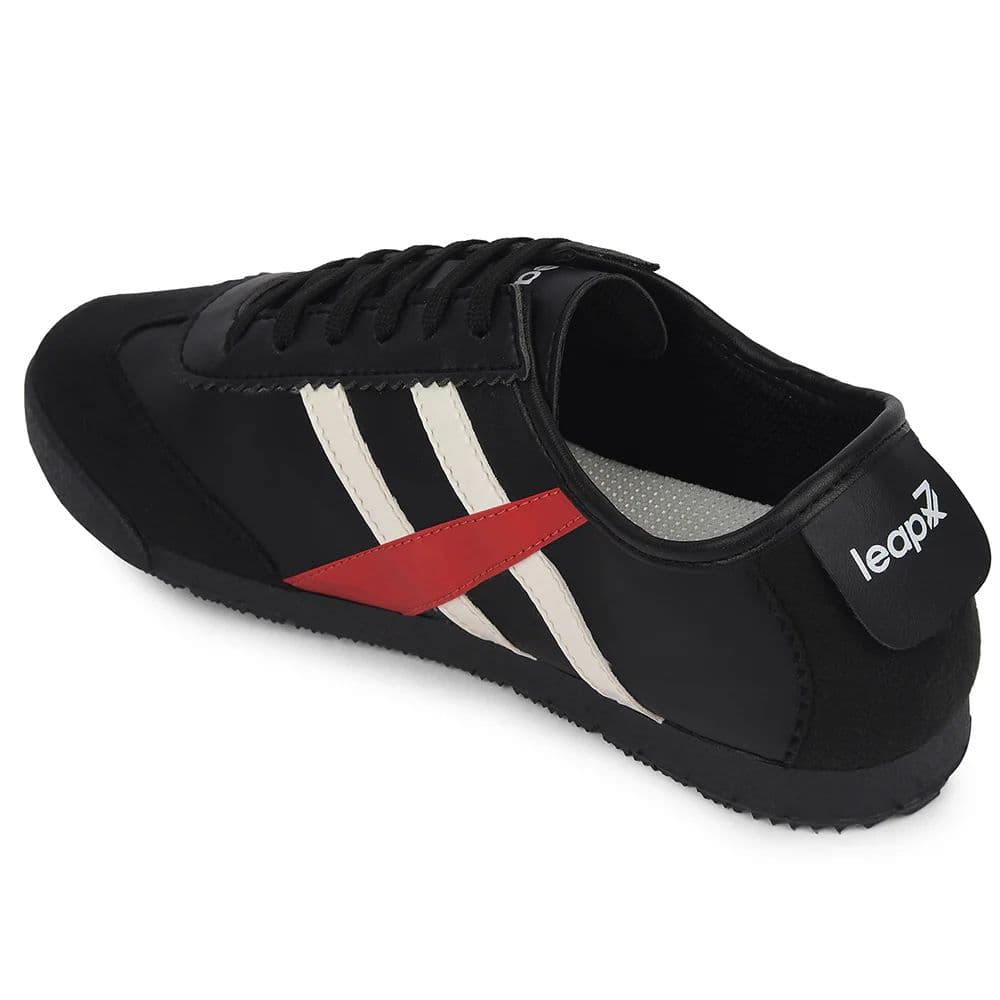 Leap7x Black Casual Lacing Sneakers For Men DECIAN-3E By Liberty — photo 5
