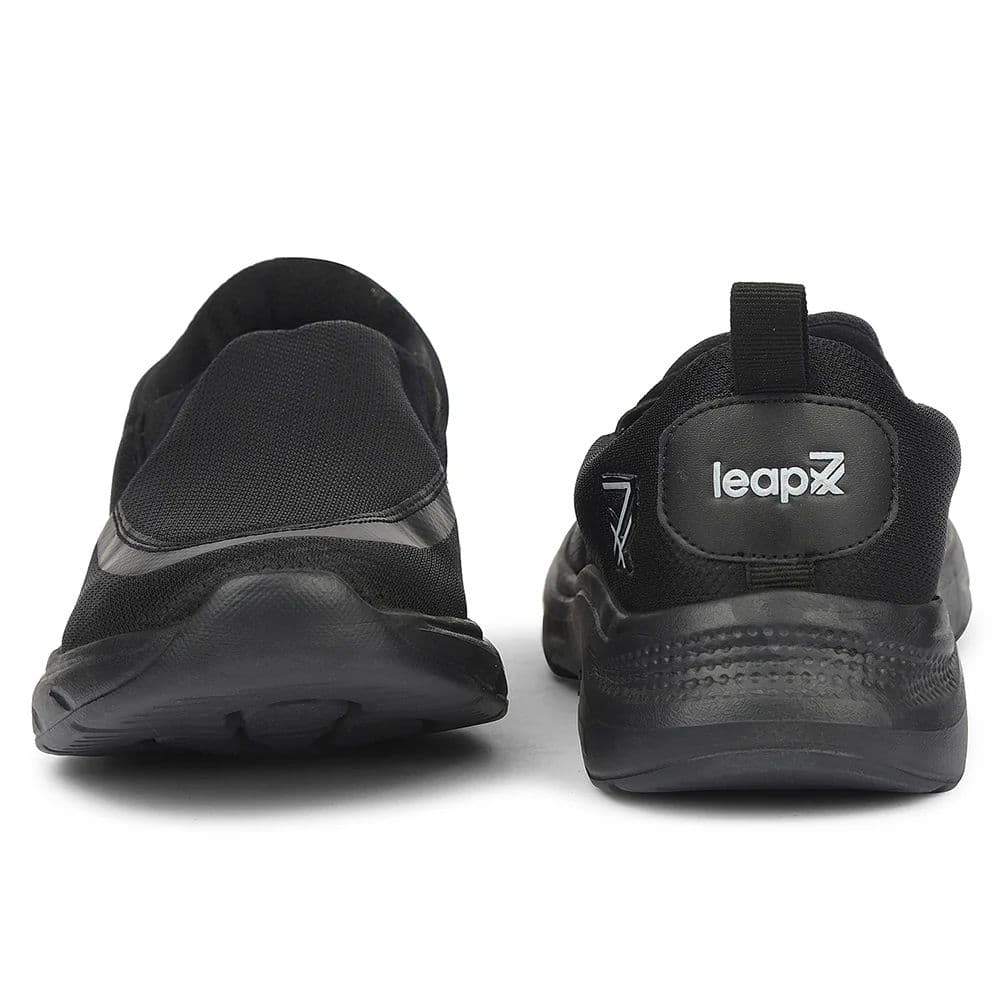 Leap7x Black Sports Non Lacing Walking Shoes For Men VENIS-1D By Liberty — photo 6
