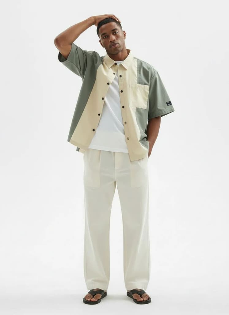 Colourblocked Casual Shirt // 001 — photo 7