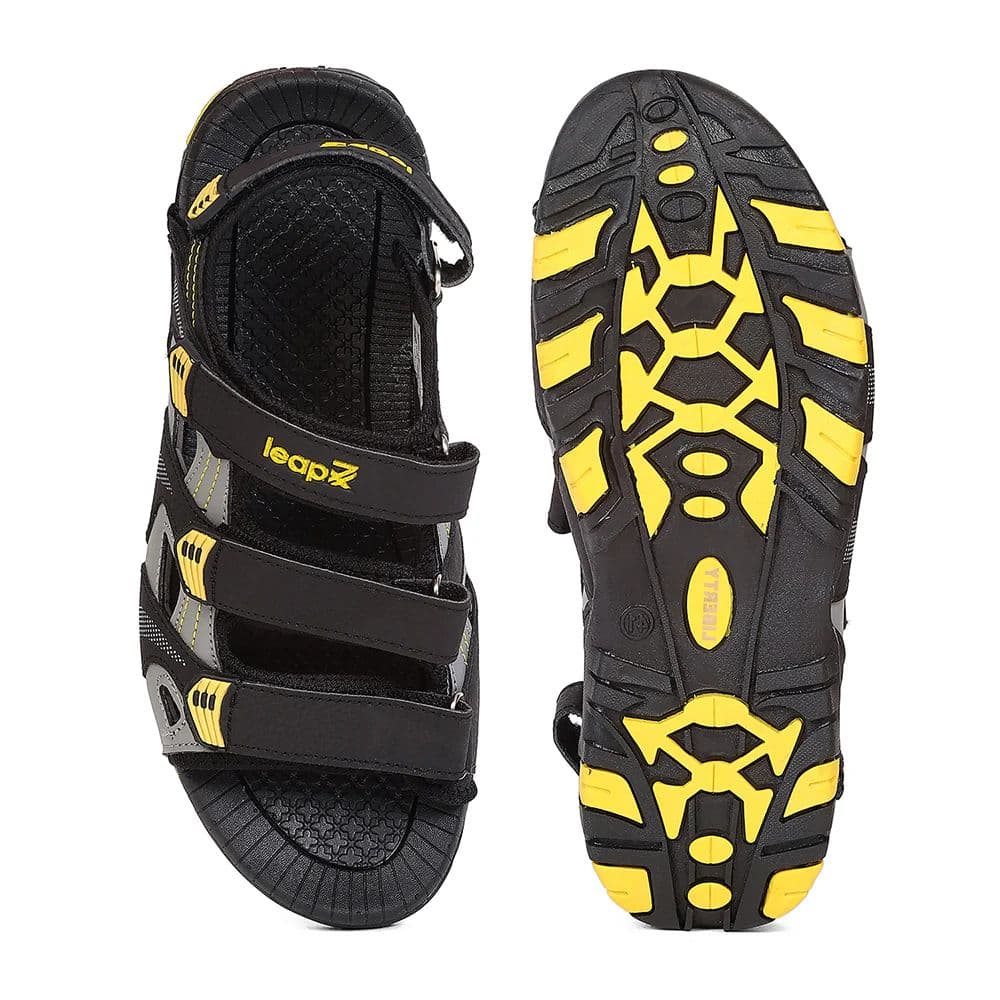 Leap7X ALBERT-1 Black Sports Velcro Sandals for Men by Liberty — photo 4