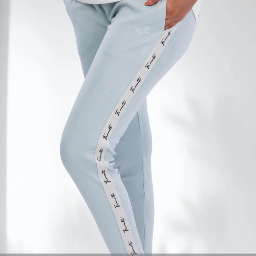 Mirage Blue Side Taped Detail Joggers