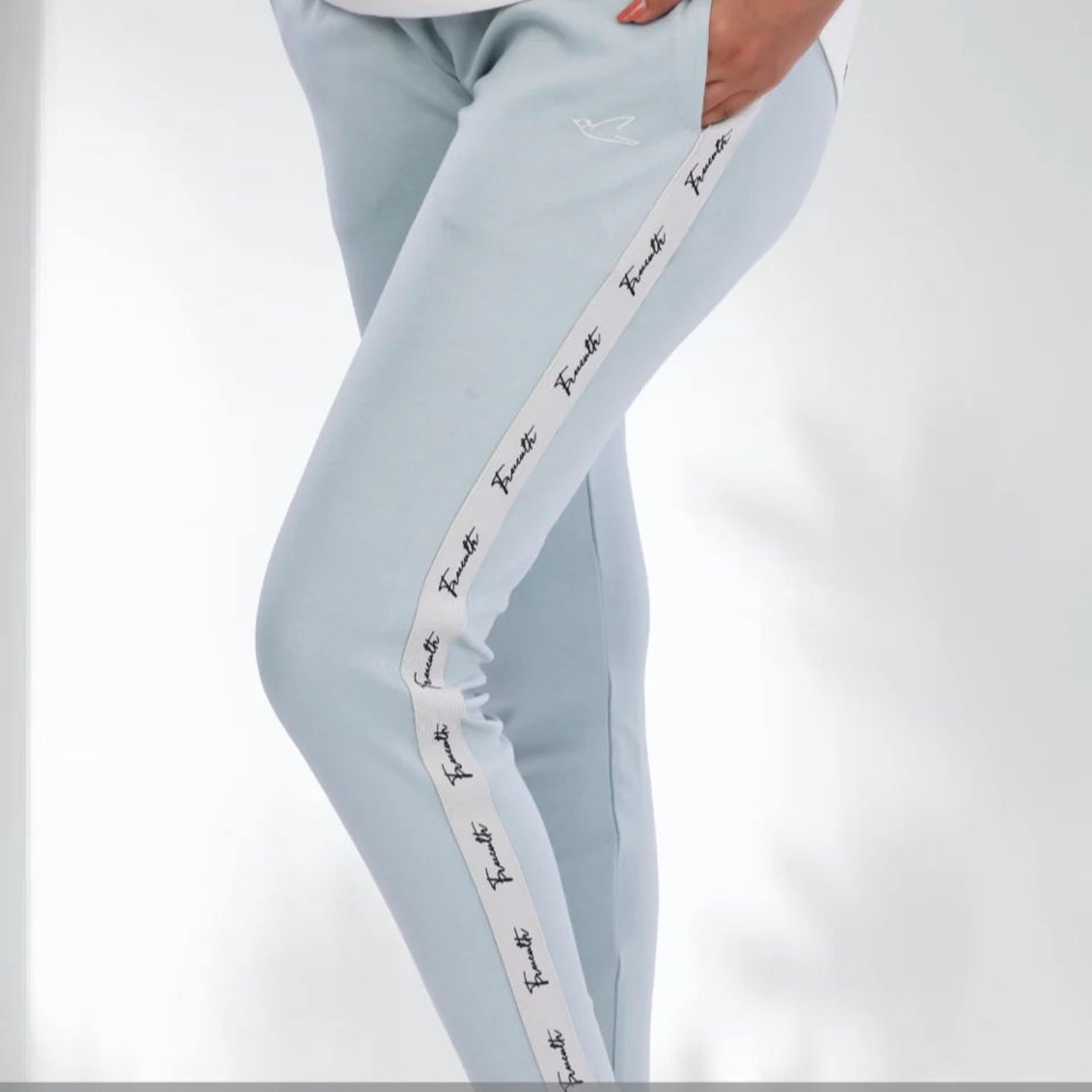 Mirage Blue Side Taped Detail Joggers