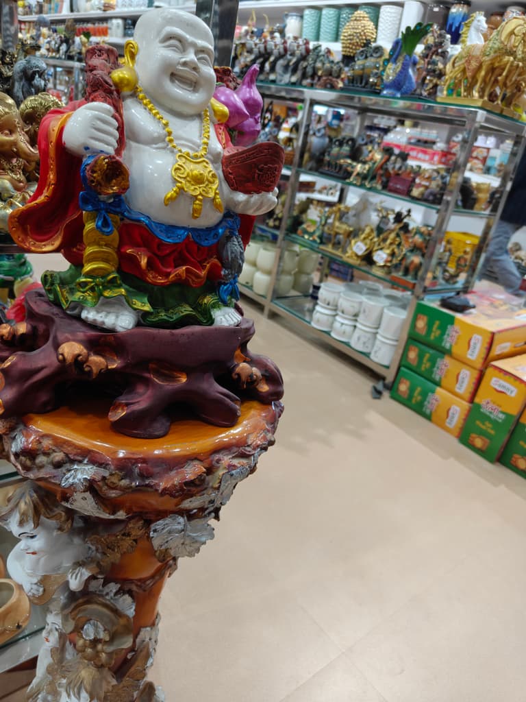 Buddha Statue | Wooden | Gold | Decorative