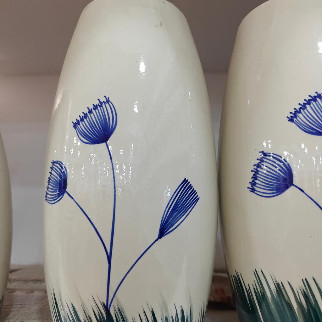 Blue Flowers Vase | Ceramic | Decorative | Blue
