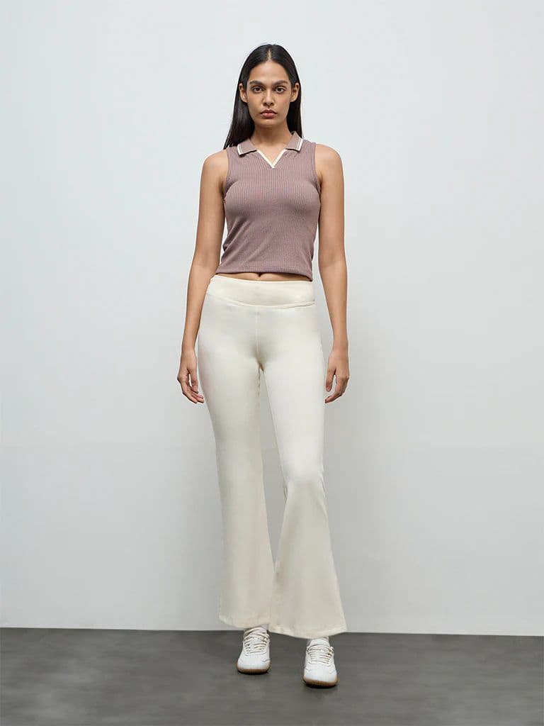 Nuoflexx Mauve Ribbed Top — photo 2