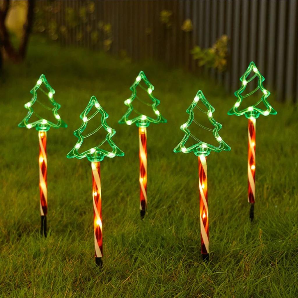 Solar Christmas Tree Pathway Lights – Outdoor LED Lawn Stakes — photo 3