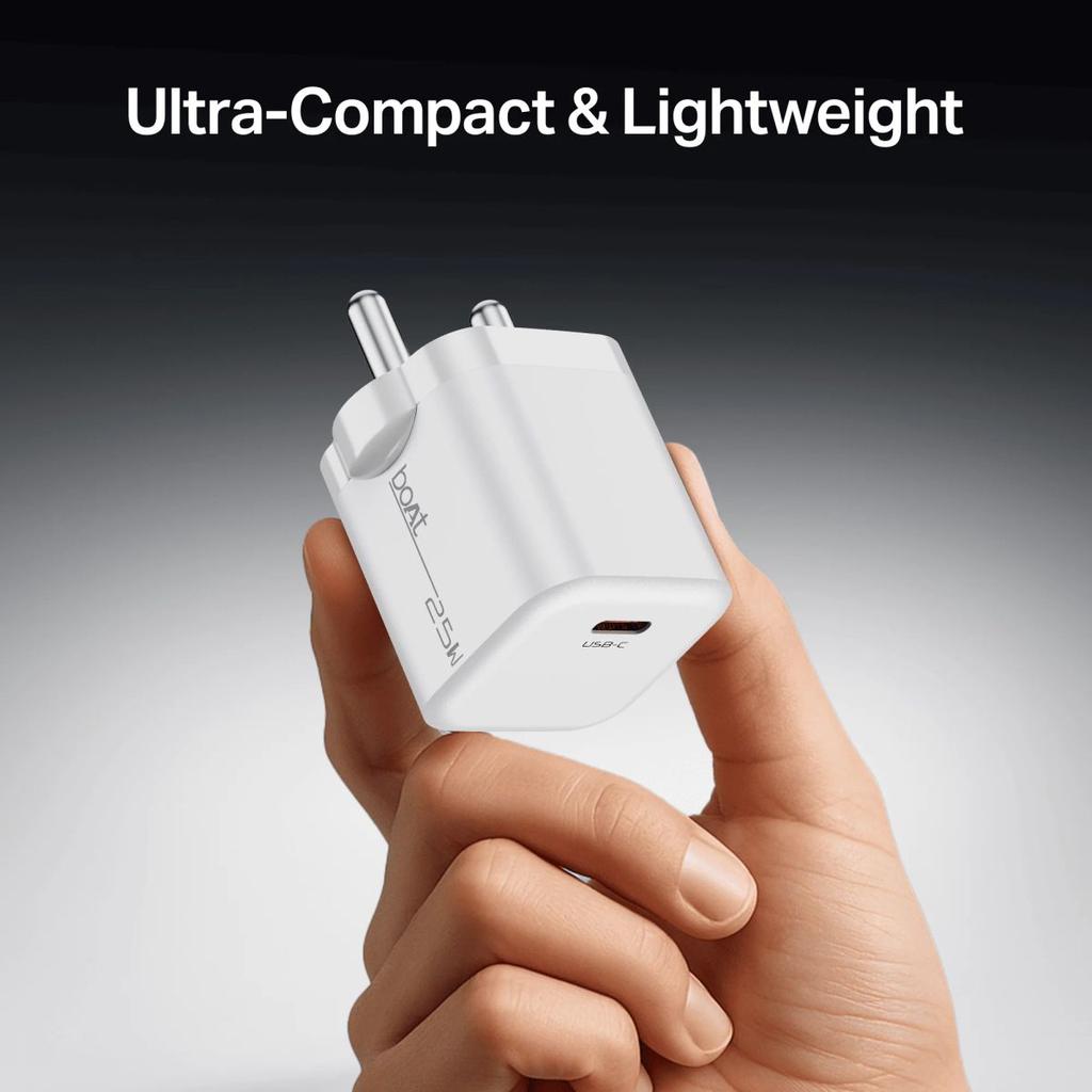boAt 25W PD Charger | Fast Charging Adapter with PD & PPS, 12-Layer Protection & Compact Design — photo 2