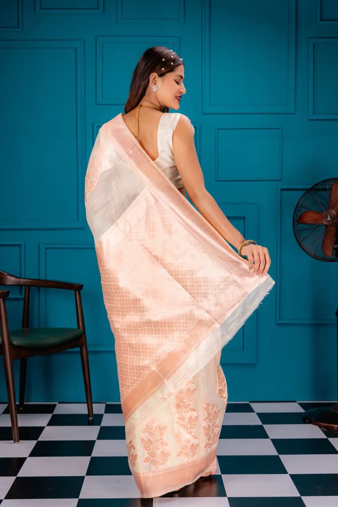 Mimosa Women's Woven Design Banarasi Style Art Silk Saree With Blouse Piece : SA00001765HWFREE — photo 6
