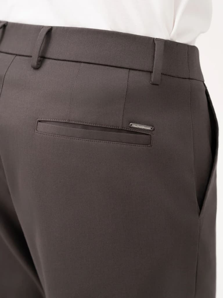 Ashvane Grey Relaxed Fit Stretch Chinos for Men — photo 7