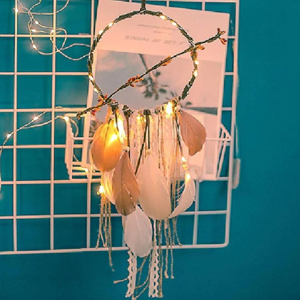 Pastel Feather Dreamcatcher – Handmade Boho Wall Décor — photo 4