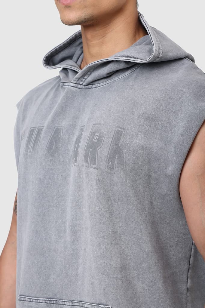 Shadow Washed Capsleeves Hoodie Light Grey — photo 5