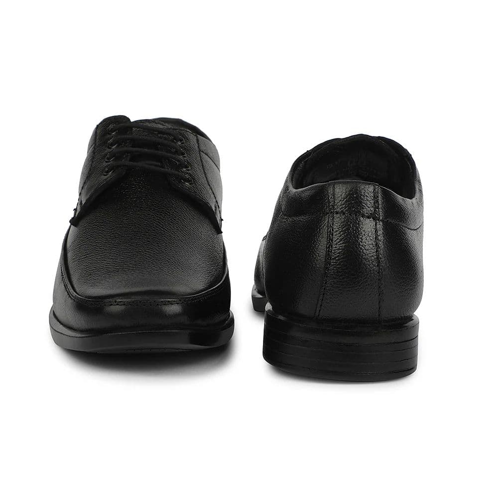 Fortune Black Formal Lacing Derby Shoes for Men HML-52 by Liberty — photo 6