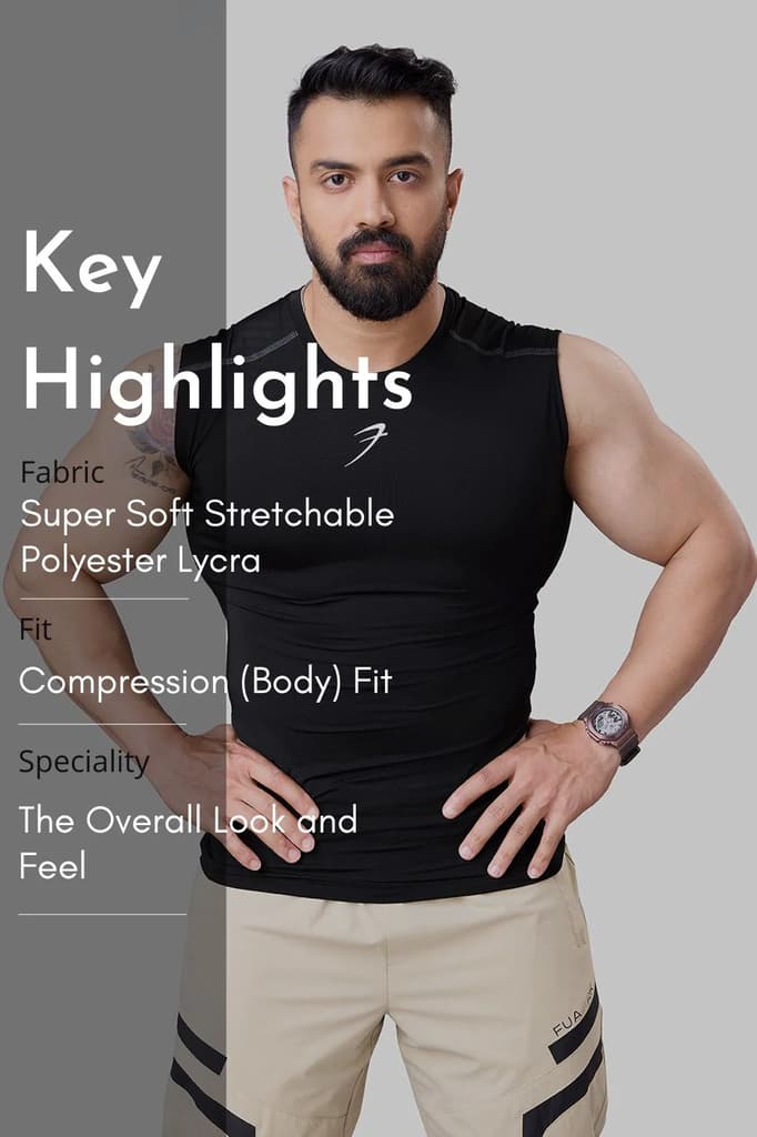Compression Sleeveless Tank Black — photo 7