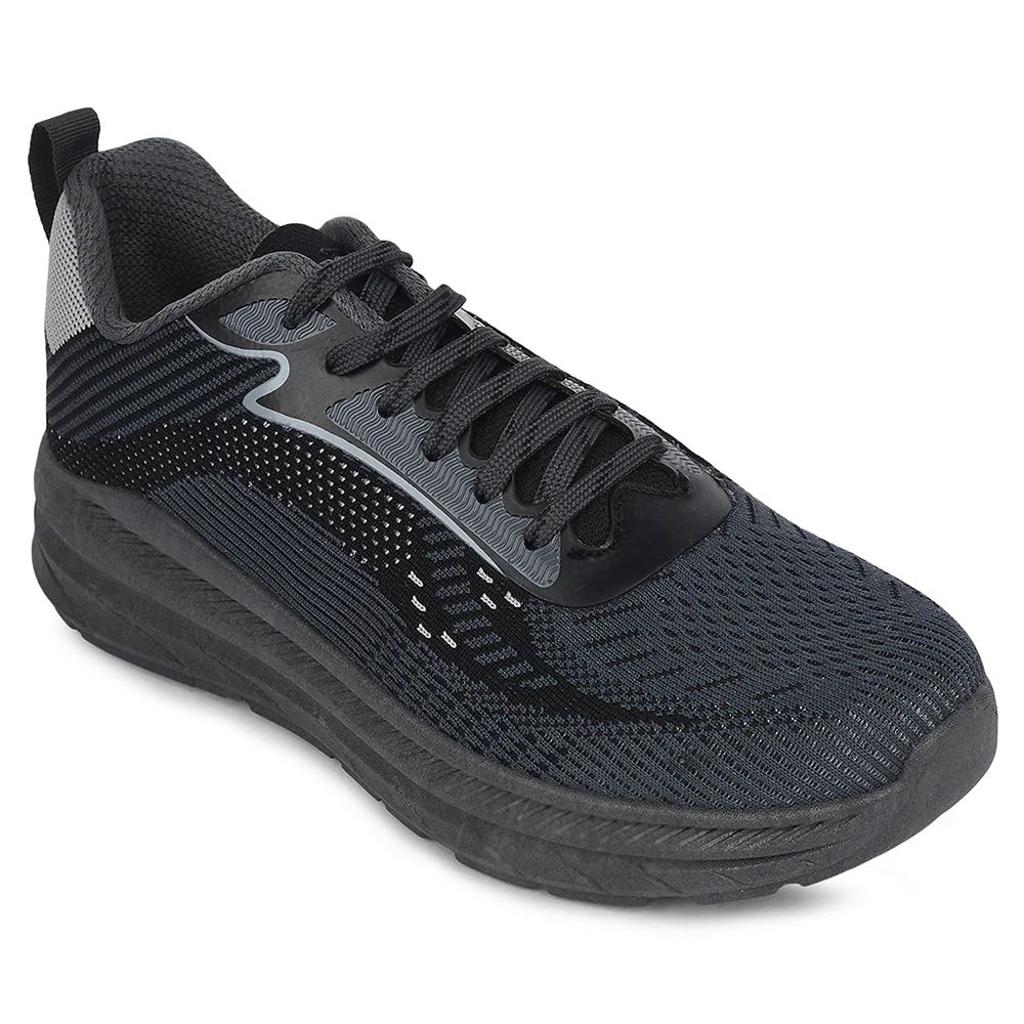 Force 10 Dark Grey Sports Lacing Running Shoes For Men MATCHER-8E By Liberty