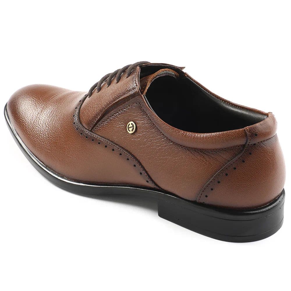 Healers Tan Formal Lacing Oxford Shoes For Men U993-18 By Liberty — photo 6